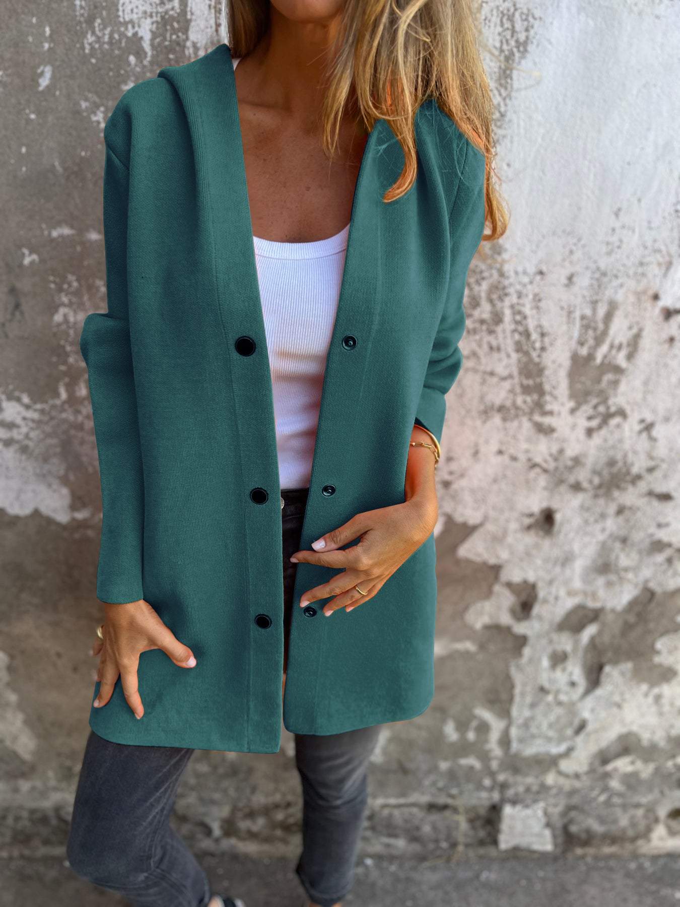 PERLE™ | Cardigan Décontracté Avec Capuche