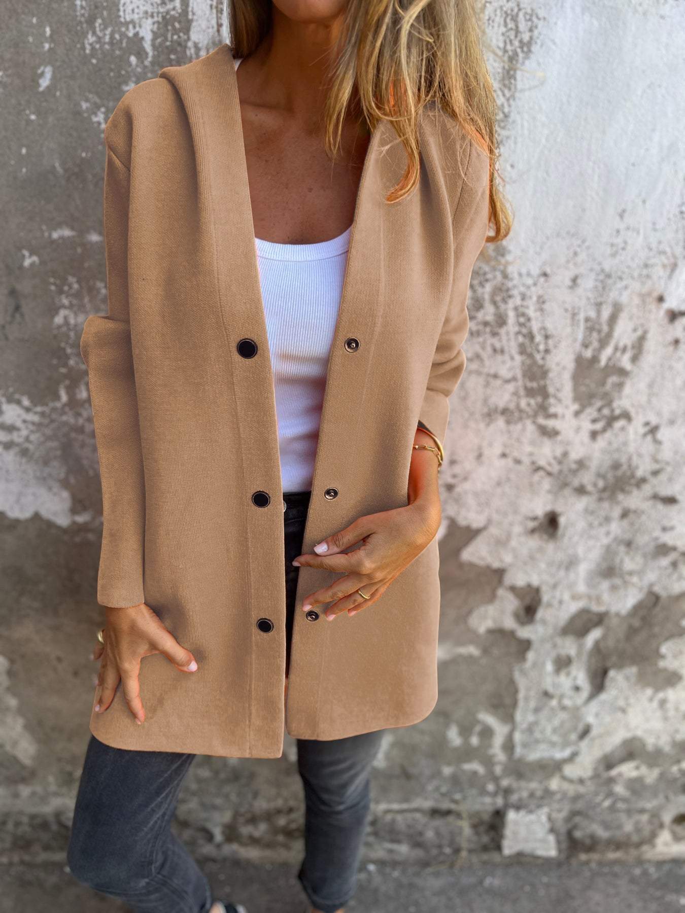 PERLE™ | Cardigan Décontracté Avec Capuche