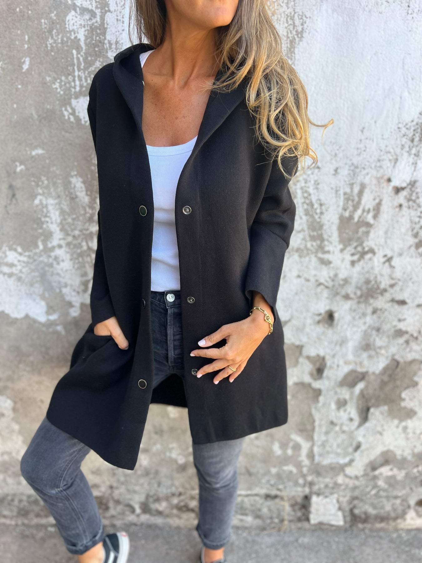 PERLE™ | Cardigan Décontracté Avec Capuche