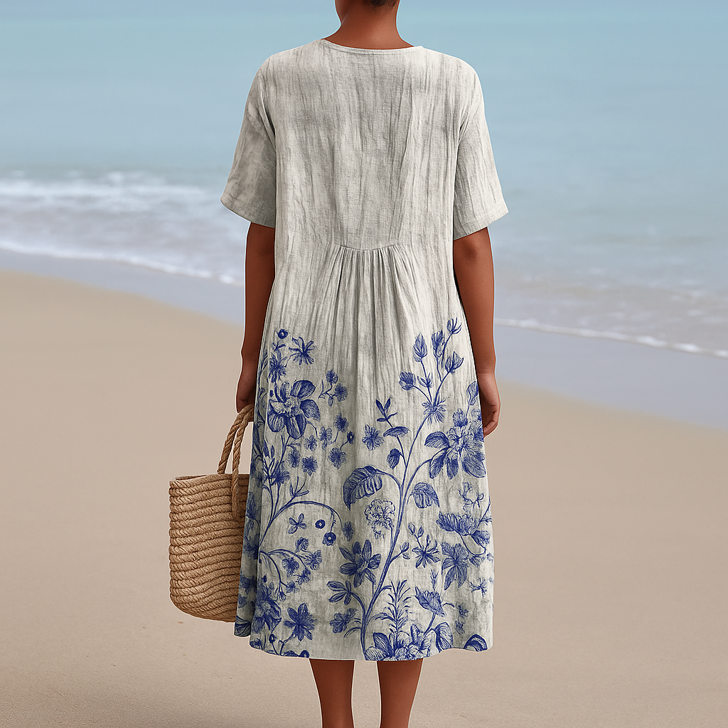 PERLE™ | Robe imprimée porcelaine