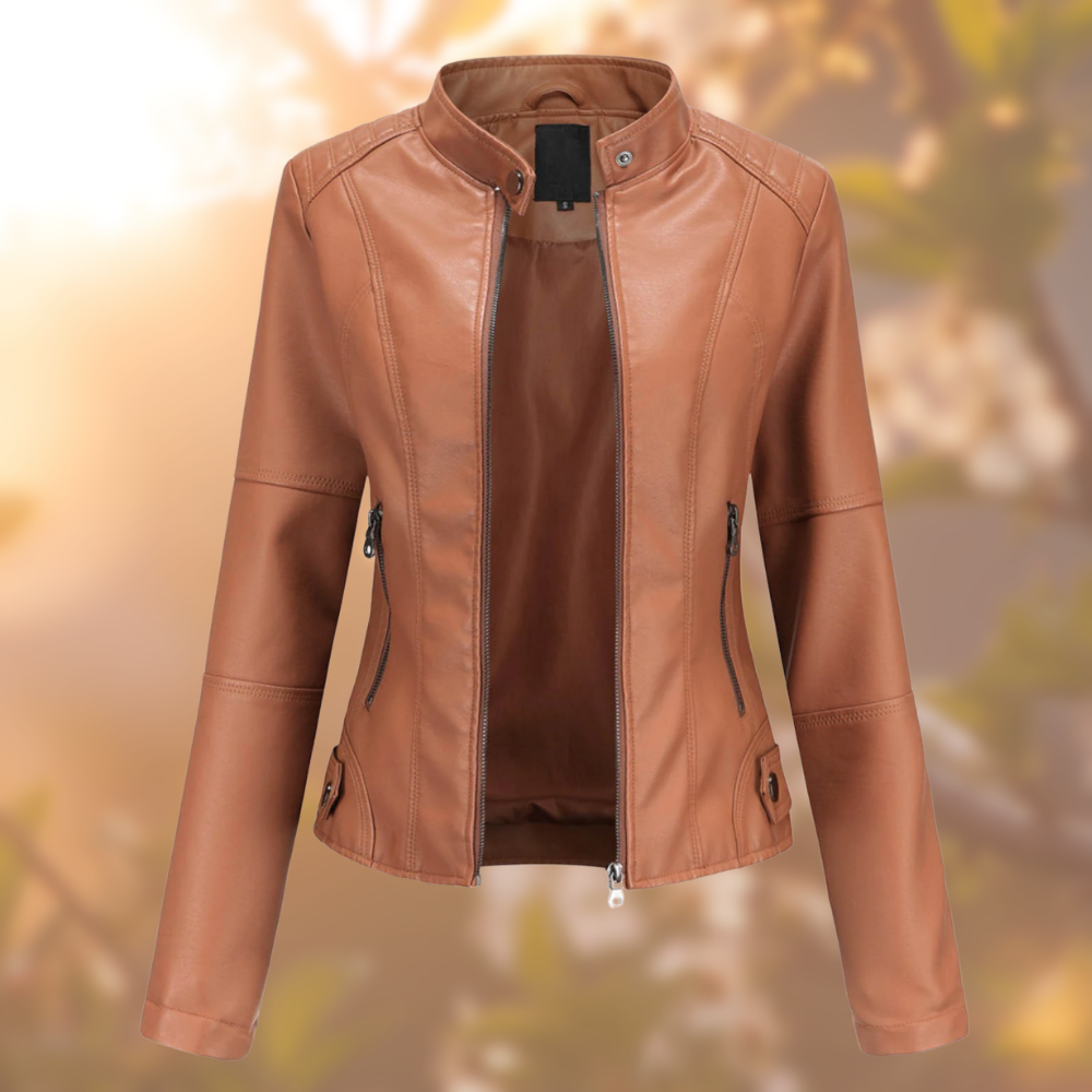 PERLE™ | Veste Cuir Élégante