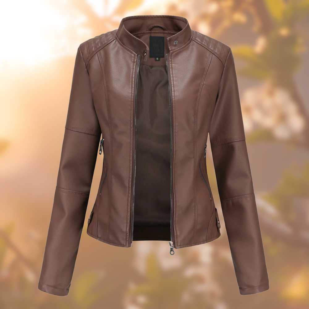 PERLE™ | Veste Cuir Élégante